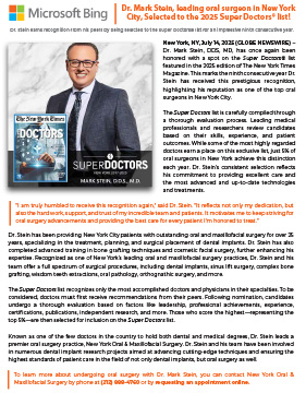 Dr. Mark Stein Featured In New York Times Magazine