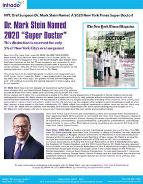 Dr. Mark Stein Named 2020 'Super Doctor'
