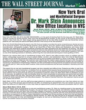 The Wall Street Journal Features Oral Surgeon Mark Stein