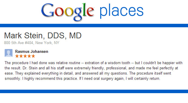 Oral Surgeon Patient Review